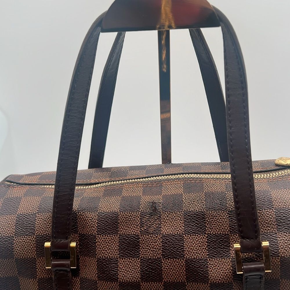 LOUIS VUITTON VINTAGE PAPILLON 26 DAMIER EBENE HANDBAG PURSE - Picture 8 of 14